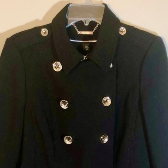 White House/Black Market Double Breasted Coat with Gold Toned Buttons SZ L - Picture 2 of 6